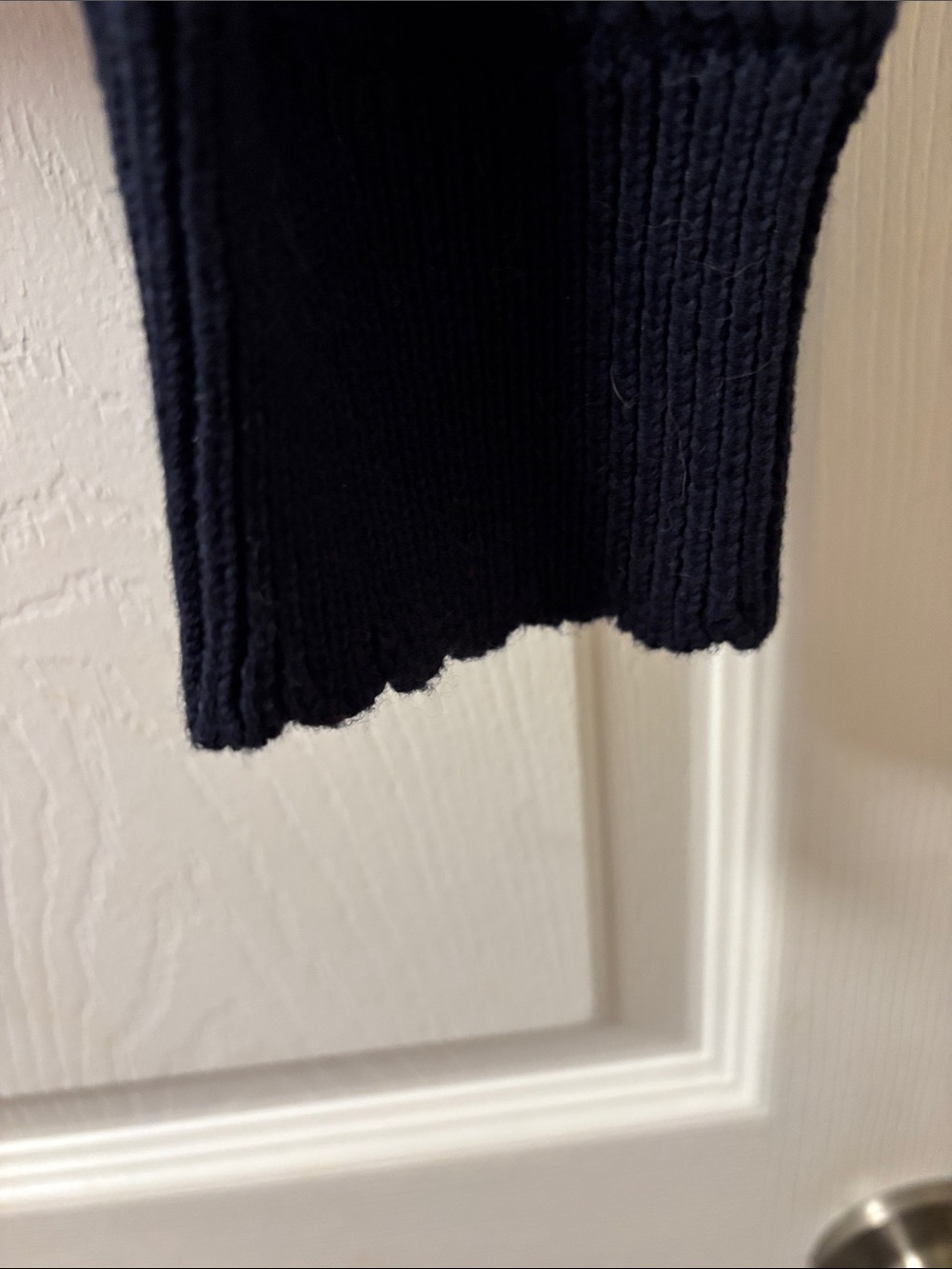 Navy Textured Button-Front Cardigan with Gold Buttons - Picture 2 of 3